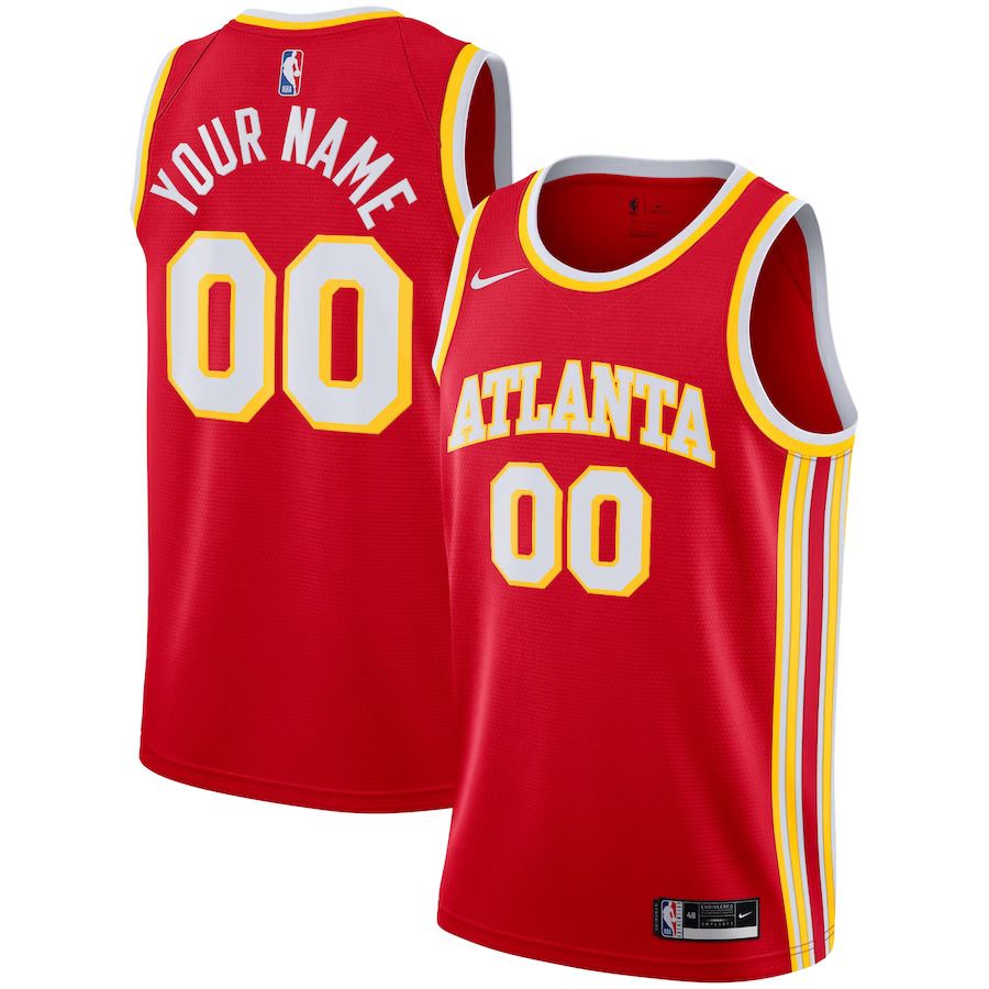 Men Atlanta Hawks Nike Red Swingman Custom NBA Jersey->boston celtics->NBA Jersey